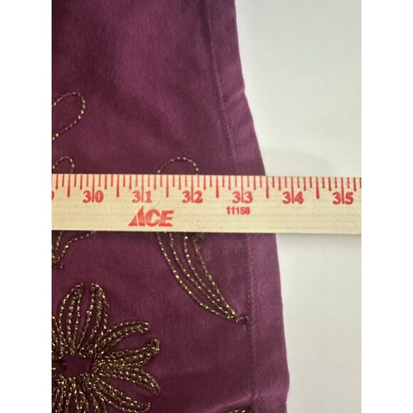 Free People Lady In Waiting‎ Bodycon Dress Sz L Wine Long Sleeve Beaded Gold - Picture 7 of 11